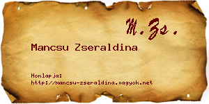 Mancsu Zseraldina névjegykártya
